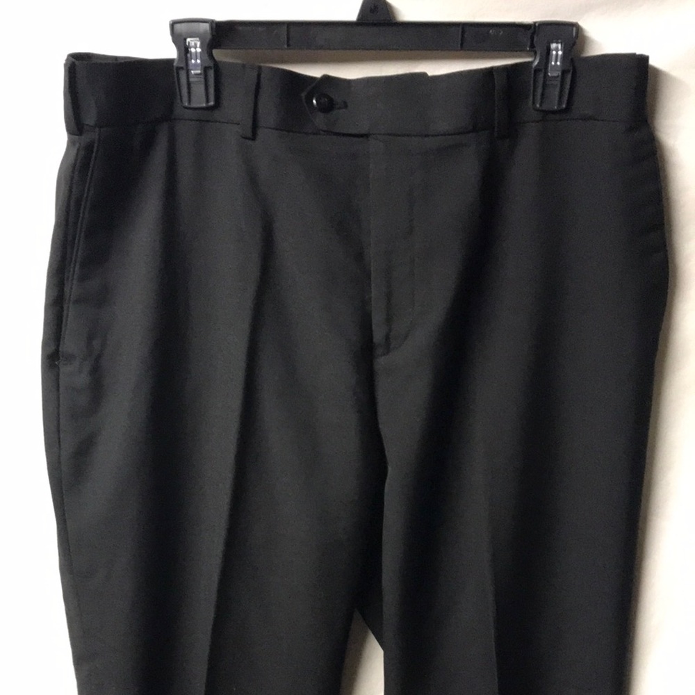 Men's Stafford Performance Black Wool Blend Dress Pants/Slacks 36 x 32